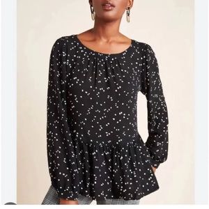Maeve by Anthropologie Cheyenne Peplum Blouse